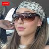 Женские спортивные панк-солнцезащитные очки Wrap Around Y2K Солнцезащитные очки Цельные Бескаркасные Очки Модные 2000-х Оттенки UV400 Мужские Очки