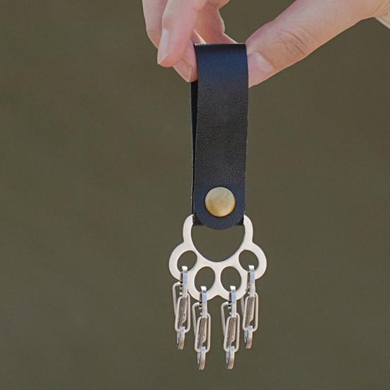 Брелок для ключей из нержавеющей стали в виде кошачьей лапки со съемными S-образными крючками, сверхпрочный, для улицы