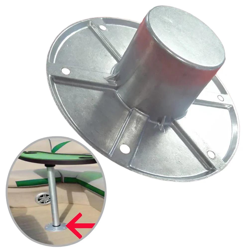 1 Pcs RV Boat Trailer Pedestal Base Round Flush Mount Table Leg Base Floor Mount Base RV Parts Accessories