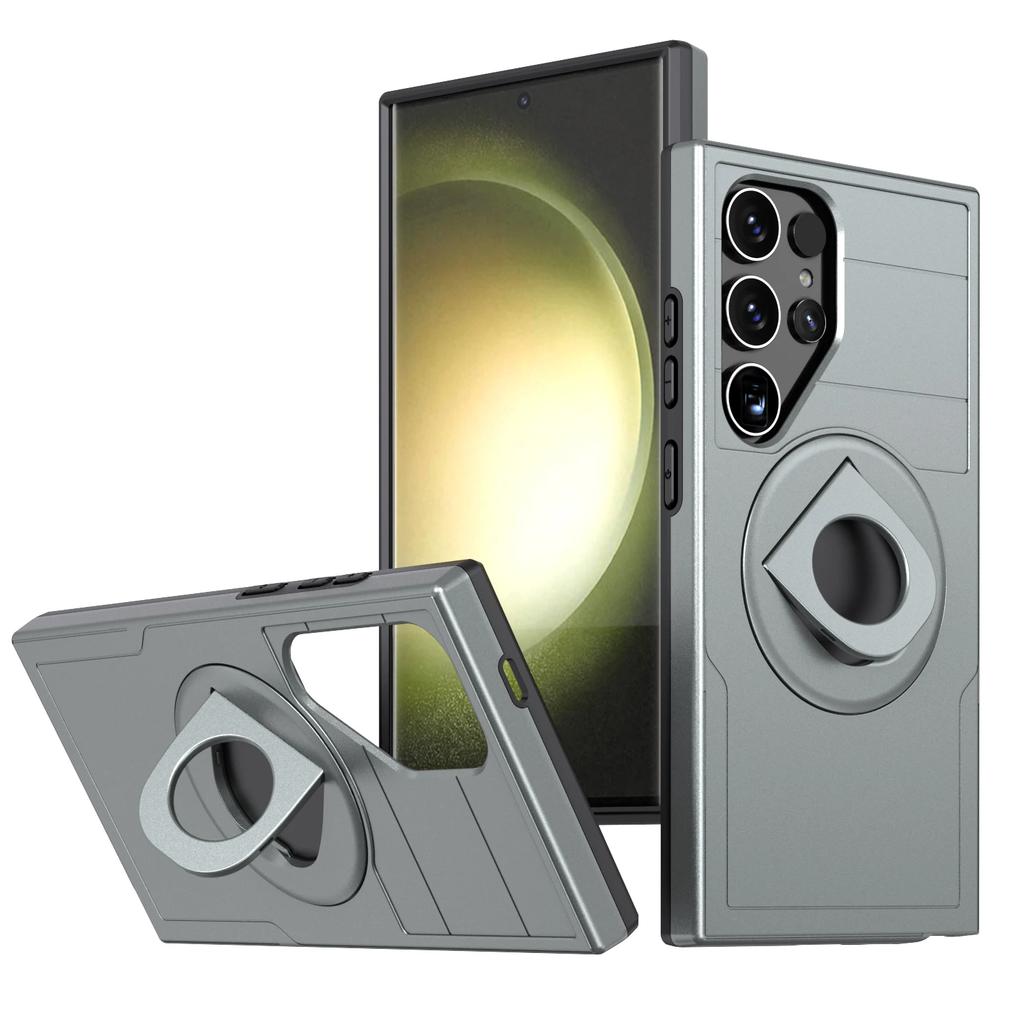 Heavy-duty Armored 2-in-1 Fall-proof Case for Samsung Galaxy S25 Ultra S24 FE S25 S24 Plus Magnetic Ring Stand Phone Case