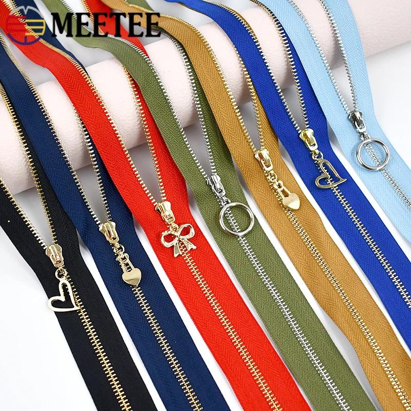 5 шт. Meetee №3 15-30 см Металлические молнии для сумок, закрытый конец, молния с автозамком для комплекта для ремонта одежды, DIY швейные материалы, аксессуары