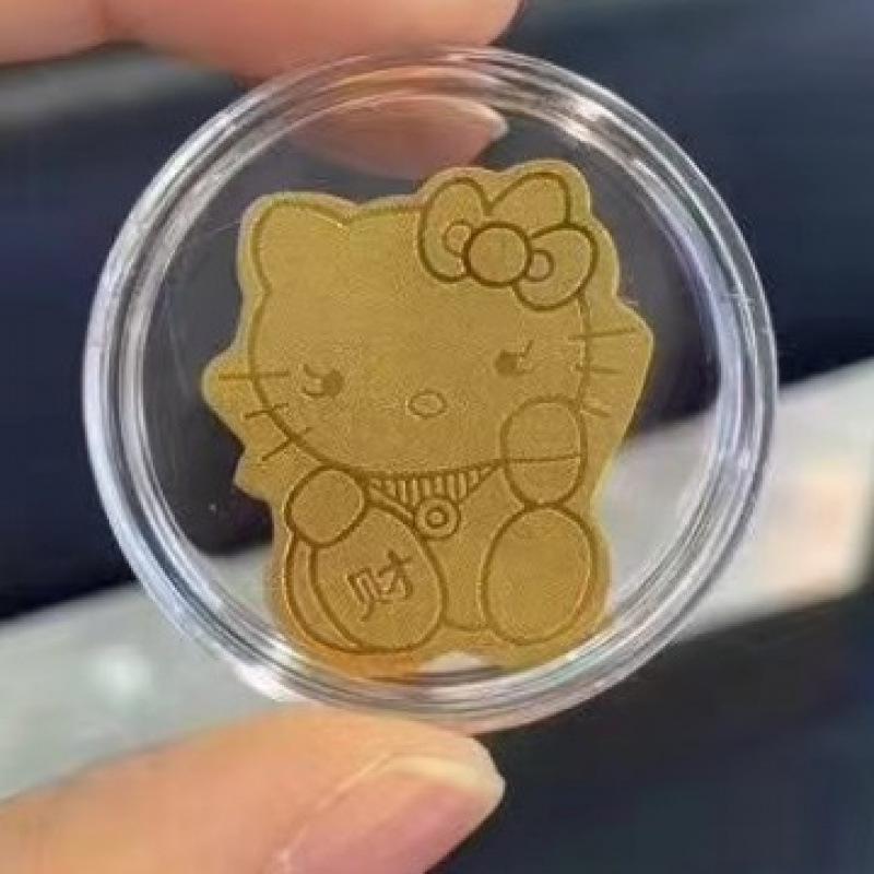 2mg Gold-Plated Wealth-Attracting Mobile Phone Sticker with Adhesive Backing