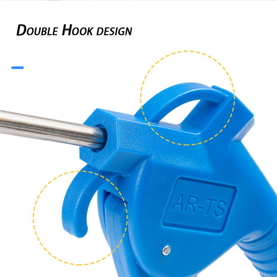 Пневмопистолет с удлиненной угловой насадкой 4" и 10,2", промышленный продувочный пистолет с большим радиусом действия, пневматический инструмент для очистки воздушного компрессора