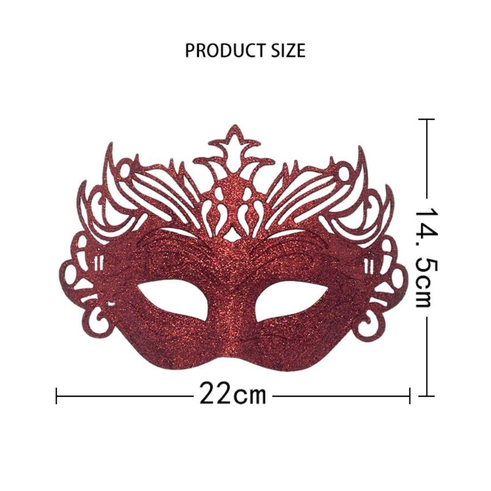 Half Face Design Glitter Crown Mask Sparkle Finish Role Playing Mask Party Mask Accessory Adults