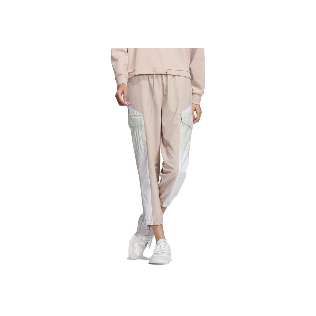 adidas Укороченные спортивные штаны Neo Tapered Unisex Bottoms Miracle-Grey Tan-Brown IK3435