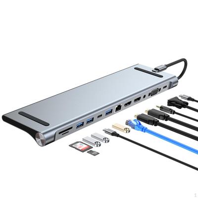 Кабель-адаптер USB-концентратора. Практичная технология Plug and Play с портом PD мощностью 100 Вт. Стабильная производительность. Док-станция типа C.