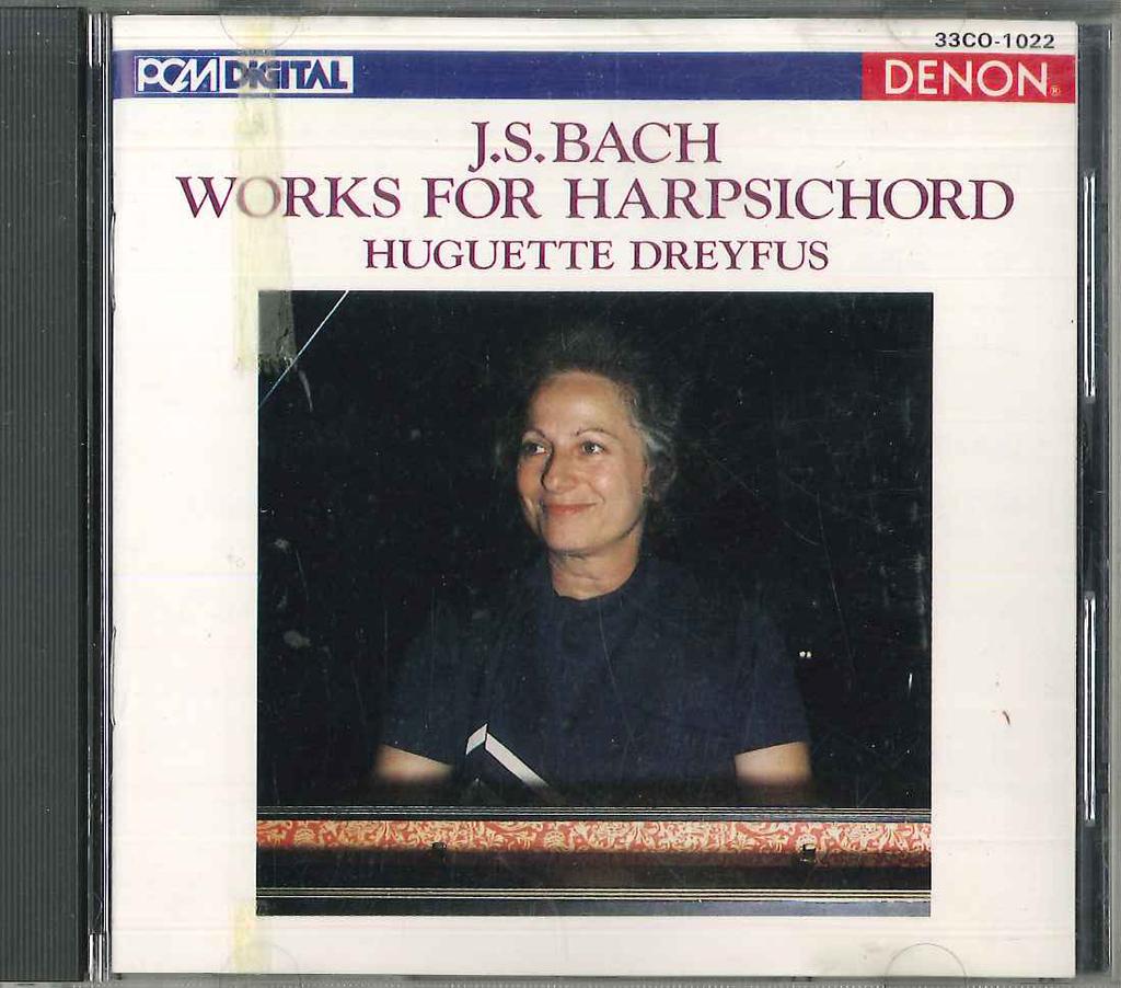 CD ЮГЕТ ДРЕЙФУС - Бах Произведения для клавесина 33CO1022 DENON Япония Классика Б/У