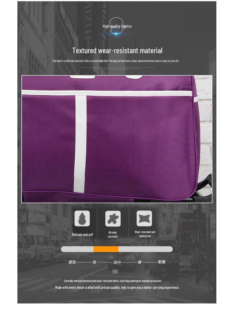 Большая дорожная сумка-тележка в корейском стиле - Легкая, складная ручная кладь для женщин, мужчин и студентов