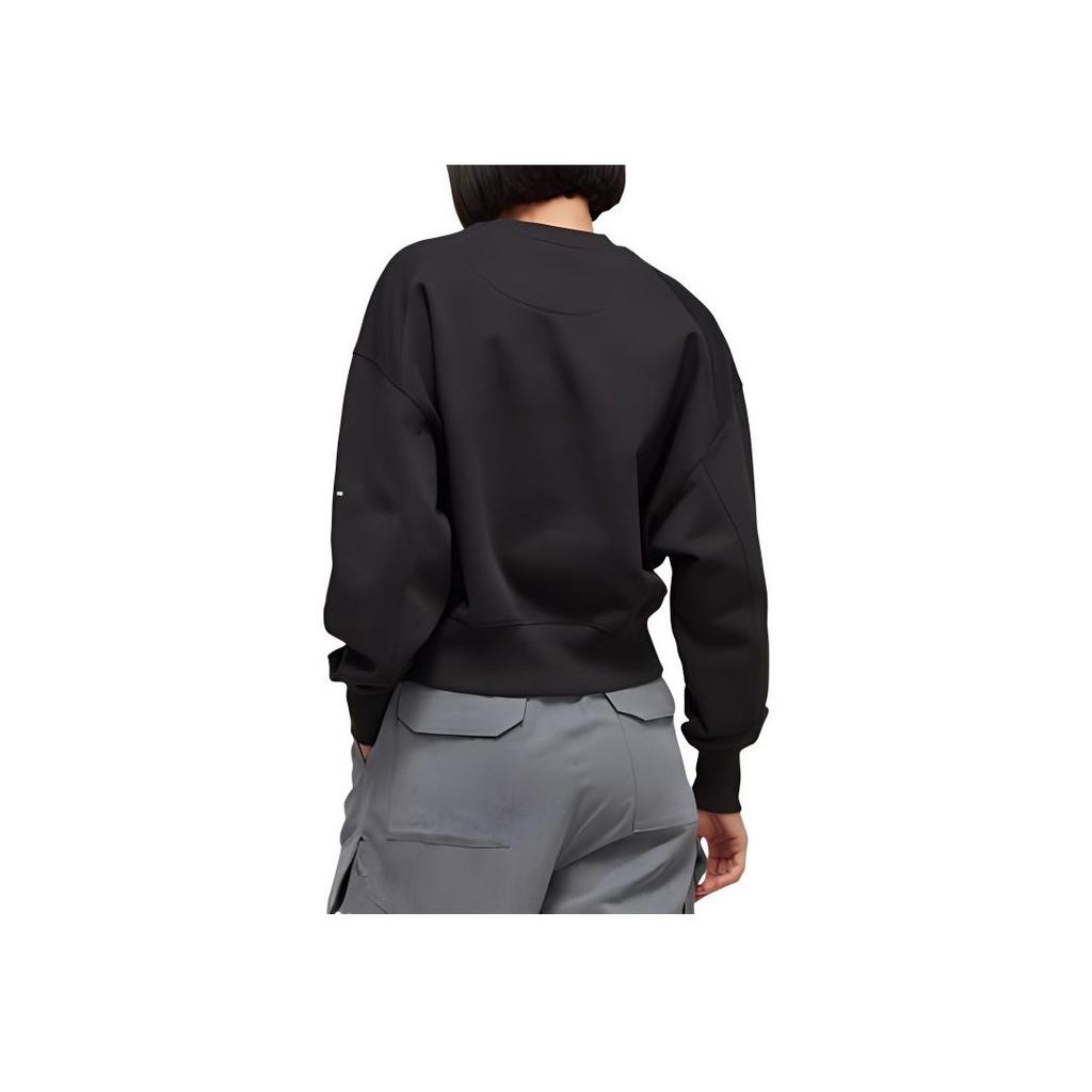 Y-3 SS23 Однотонная толстовка с круглым вырезом и длинными рукавами, унисекс, черная толстовка H44791