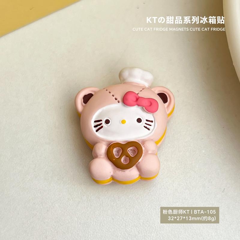 Мультяшные магниты на холодильник Hello Kitty Наклейки Декорации для кухни Милый кот KT Магниты на холодильник Декор Аниме Бытовые принадлежности