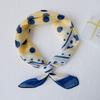 Small Square Scarf: Spring & Autumn Breathable Preppy Style Lazy Neck Scarf & Hair Band