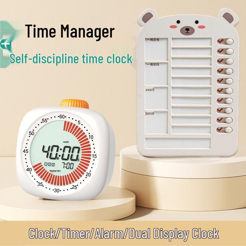 Student Desktop Timer: Children's Visual Alarm Clock for Time Management and Study Countdown