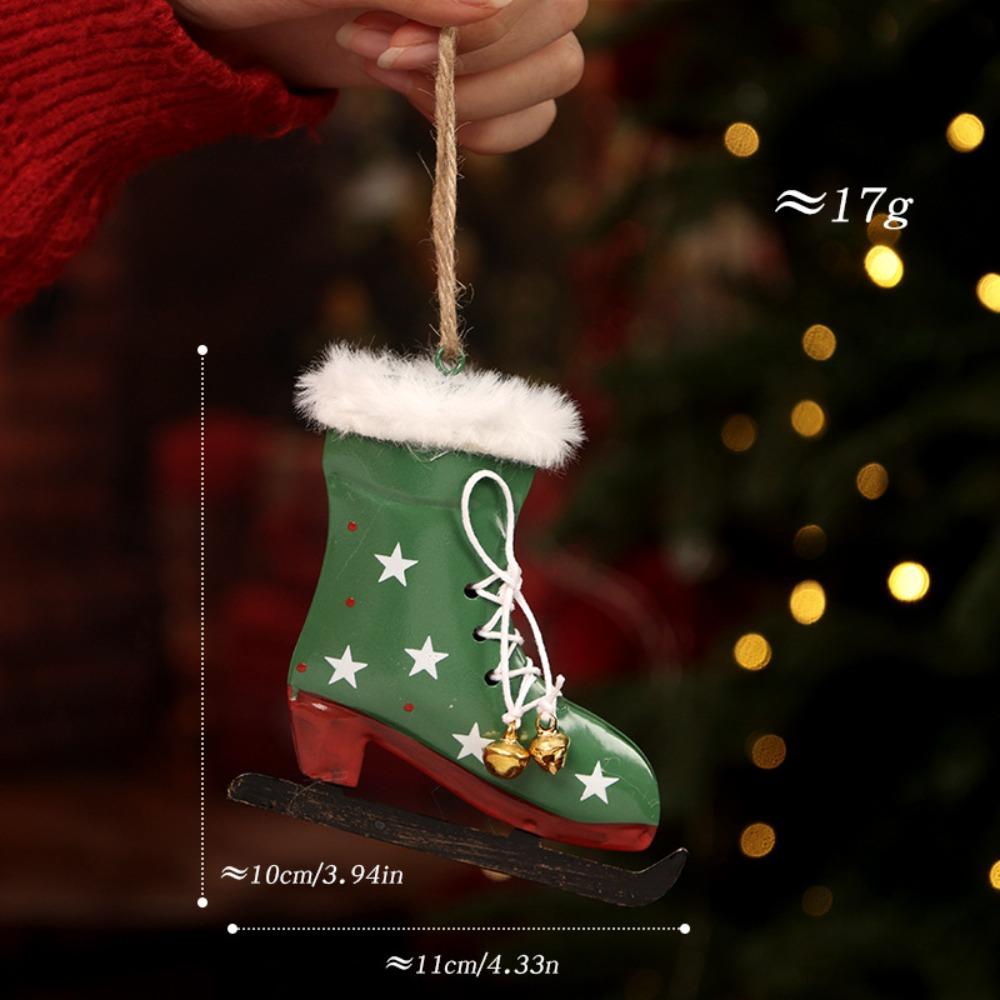 Santa Clasu Christmas Hanging Decoration Nordic Style Iron Material Xmas Tree Pendant Exquisite Creative Christmas Ornament