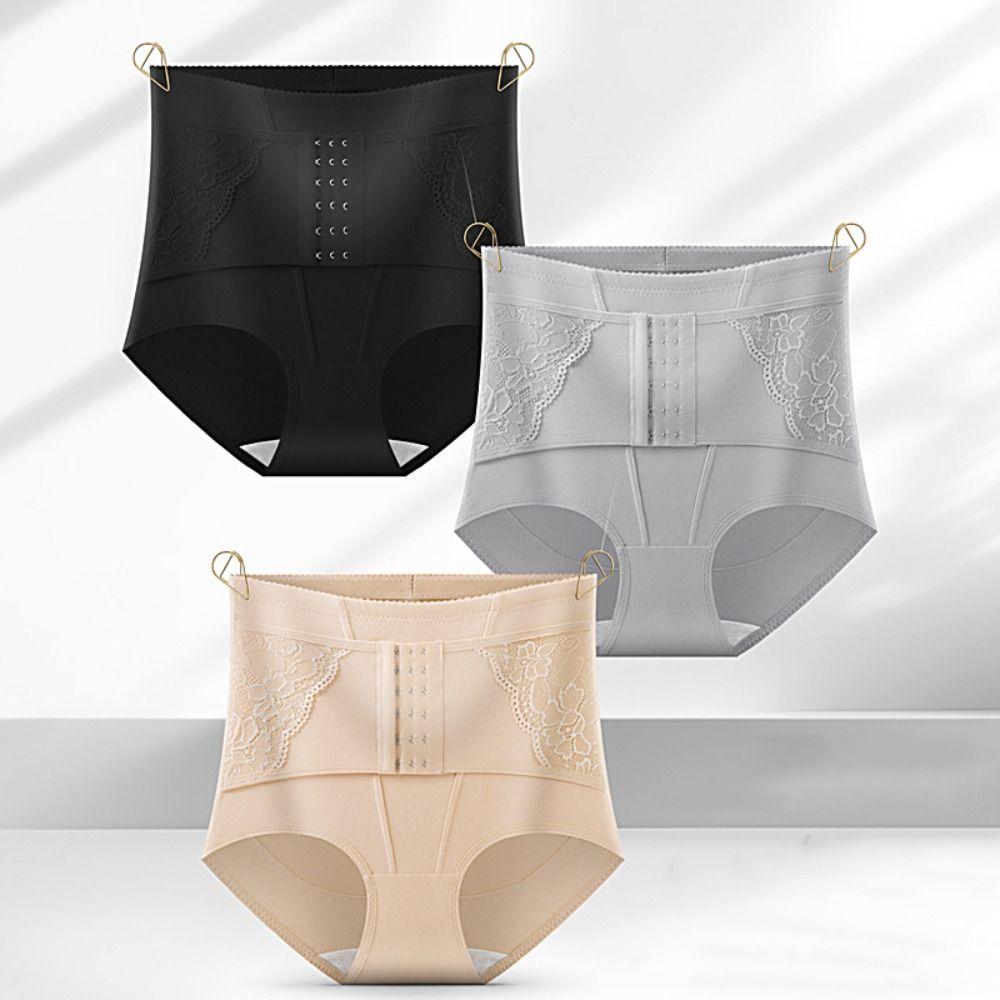 Lace Flower Postpartum Body Shapers Shapewear Slimming Buckle Shapers Butt Lifter Briefs  Female