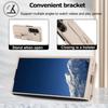 For Samsung Galaxy Z Fold7 5G Case Kickstand Card Slots Leather Coated TPU Cover with Shoulder Strap