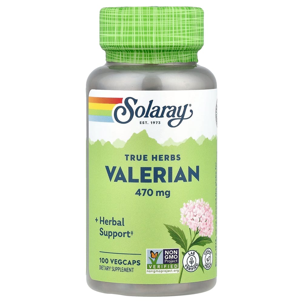 Solaray Valerian Root 470mg Veggie Capsules, 100 Count