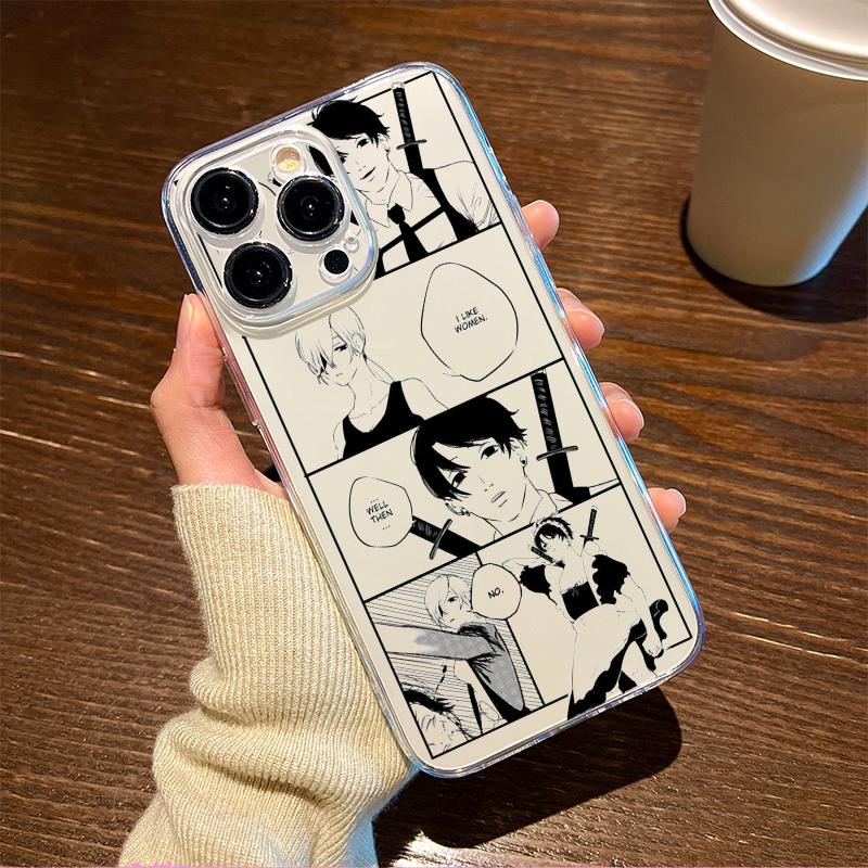 Крутой чехол для телефона с аниме-девушкой Chainsaw Man для iPhone 17 Air 16 e 15 14 13 12 11 Pro Max Plus Mini SE 2020 2022 Задняя крышка