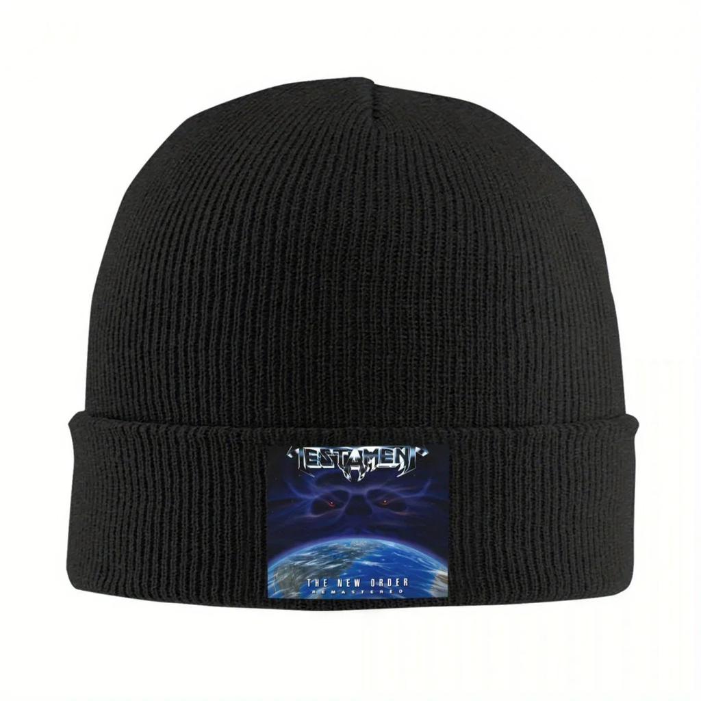 New TestaUnisext The New Order Knitted Hat For Women Unisex Beanie Autumn Winter Hat Thrash Metal Rock Warm Melon Cap