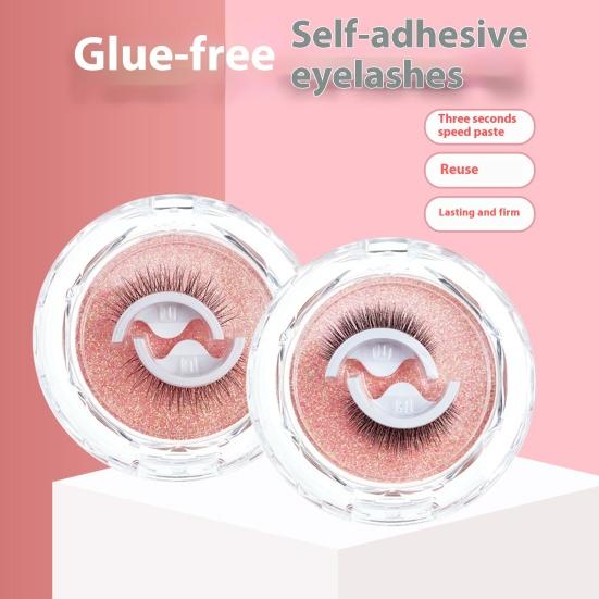 1 пара самоклеящихся накладных ресниц многоразового использования, естественный вид, тонкие, пушистые, синтетические накладные ресницы ручной работы, полоски, женские инструменты для макияжа глаз