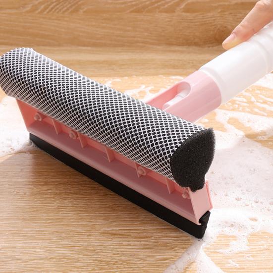 Ракель для оконного стекла с распылителем воды, нескользящая ручка, подвесное хранилище, многофункциональное чистящее средство 3-в-1