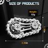 Bike Chain Gear Fidget Spinner for Stress Relief, Metal Sprocket Chain Fidget Toy, Kinetic Desk Novelty Hand Finger Spinner for Anti-Anxiety, Cool Toy