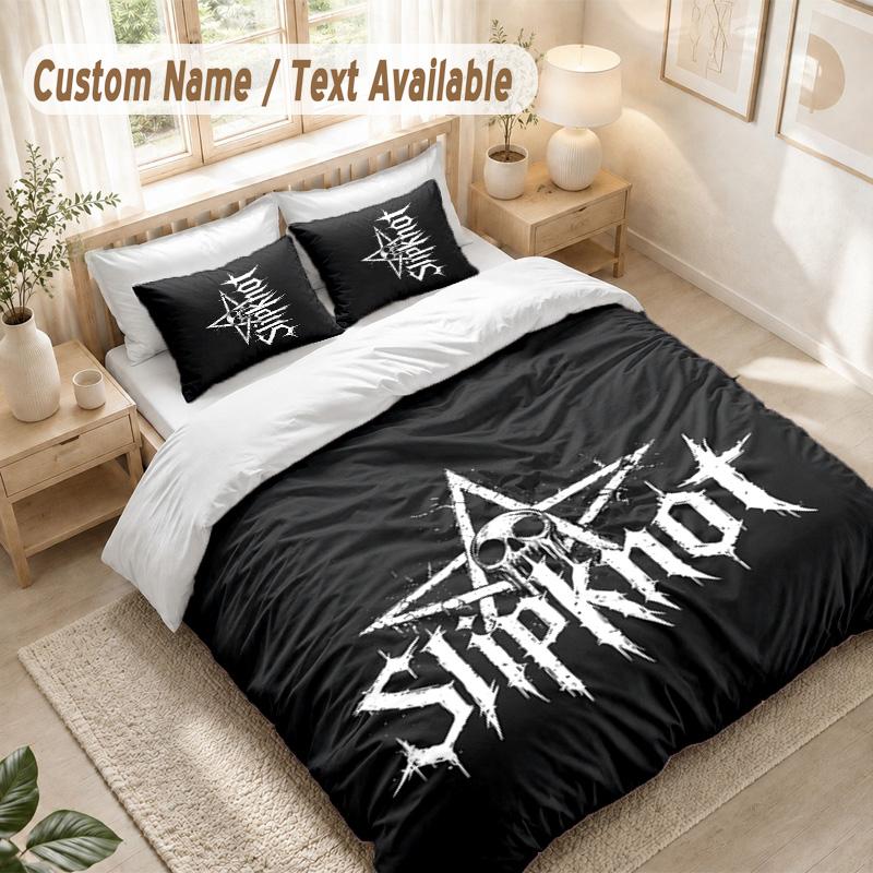 Slipknot Bedding Set, 1 Duvet Cover & 2 Pillowcases Soft Comfortable Bedroom Home Textile Decor