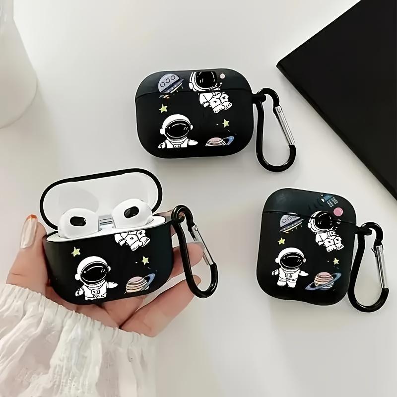 Защитный чехол для наушников с дизайном астронавта и планеты для Airpods 3 4 PRO/PRO 2/PRO 3, противоударный, матовая текстура