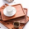Japanese Ebony Wood Tray Household Dry Brew Tea Tray Solid Wood Steak Plate Hotel Wooden Dinner Plate Fruit Plate