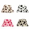 Cute Faux Fur Plush Fisherman Hat Thicken Warm Love Heart Bucket Hat Coldproof Fluffy Winter Plush Hat Autumn