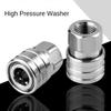 Silver High Pressure Washer Connector for 1/4 Quick Release Connector Car Washer Lances