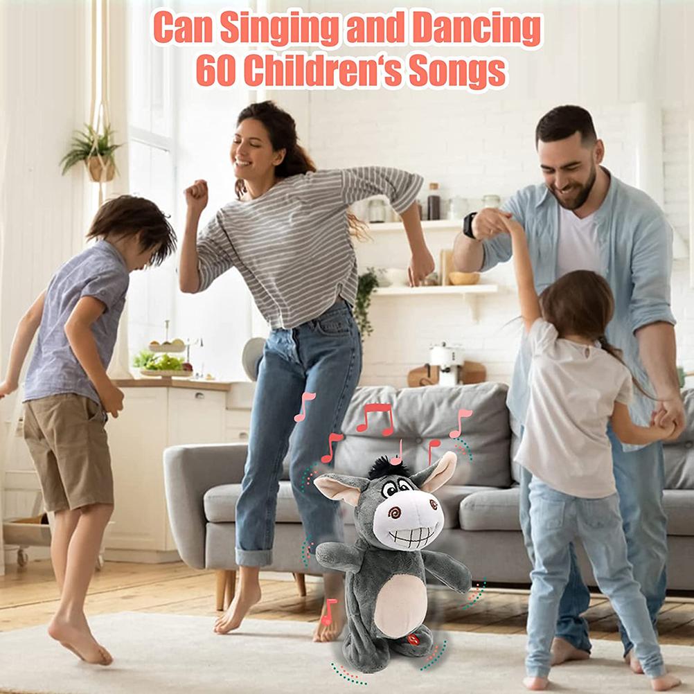 Мягкие игрушки для животных Электрическая забавная кукла-ослик для ребенка 72 детские песни Мягкие игрушки Ходьба и
