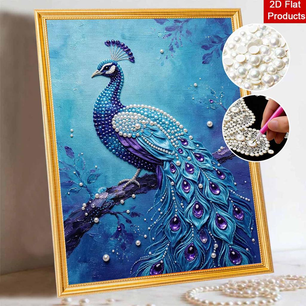 Серия животных Павлиний жемчуг painting diy самоклеящаяся ручная работа домашний декор painting в подарок