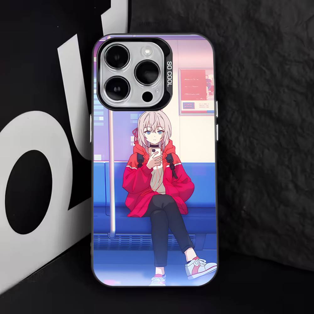 Милый Аниме Аля Горячий Чехол Для Телефона Для iPhone 17,16,15,14,13,12,11,Pro,Max,Plus,E,Air,Mini Черный ТПУ Чехол