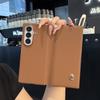 Применимо к чехлу для мобильного телефона Samsung Zfold1ultra, однотонная кожаная, с двойной центральной осью, складной, противоударный, книжка, для ZFOLD1/1