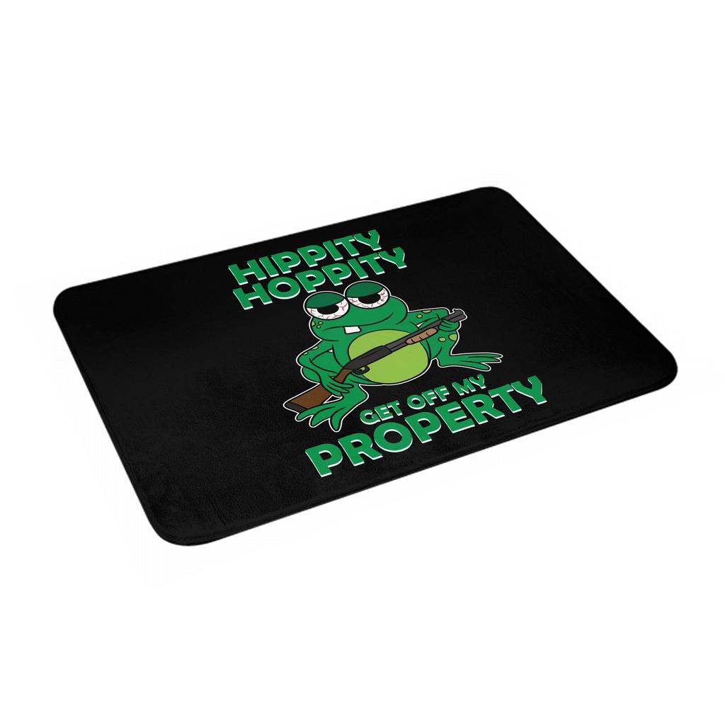 Hippity Hoppity Get Off My Property Front Door Floor Entrance Mat Outdoor Kitchen Bathroom Doormat Living Room Carpet Rug