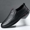 Men's Shoes Leather Casual Soft Leather Soft-soled Shoes Breathable Hollow Men's Leather Shoes Casual Shoes