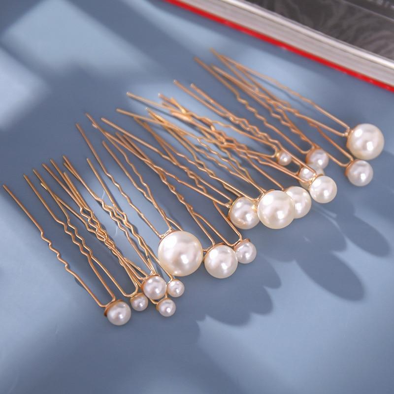 18pcs Gold Hairpin Ancient Wind Hairpin Embellishment Small Hairpin Pearl Hairpin Ancient Costume Styling Hanfu Headdress