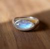 Marquise Shape Moonstone Ring, 925 Solid Sterling Silver, Rainbow Moonstone Signet Ring, Men Women Ring