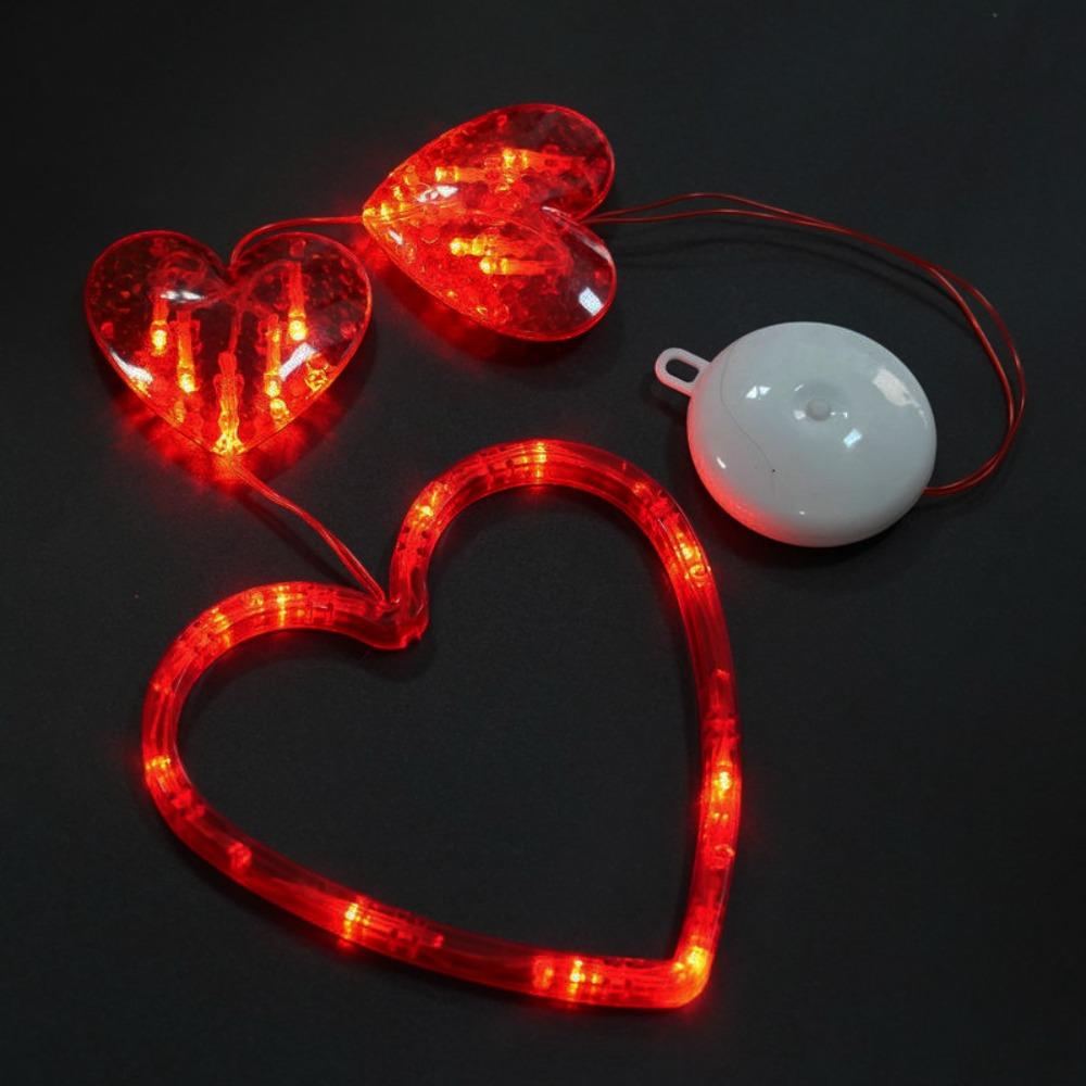 Waterproof Heart Curtain Fairy Light Creative Suction Cup Atmosphere Light  Proposal Ceremony