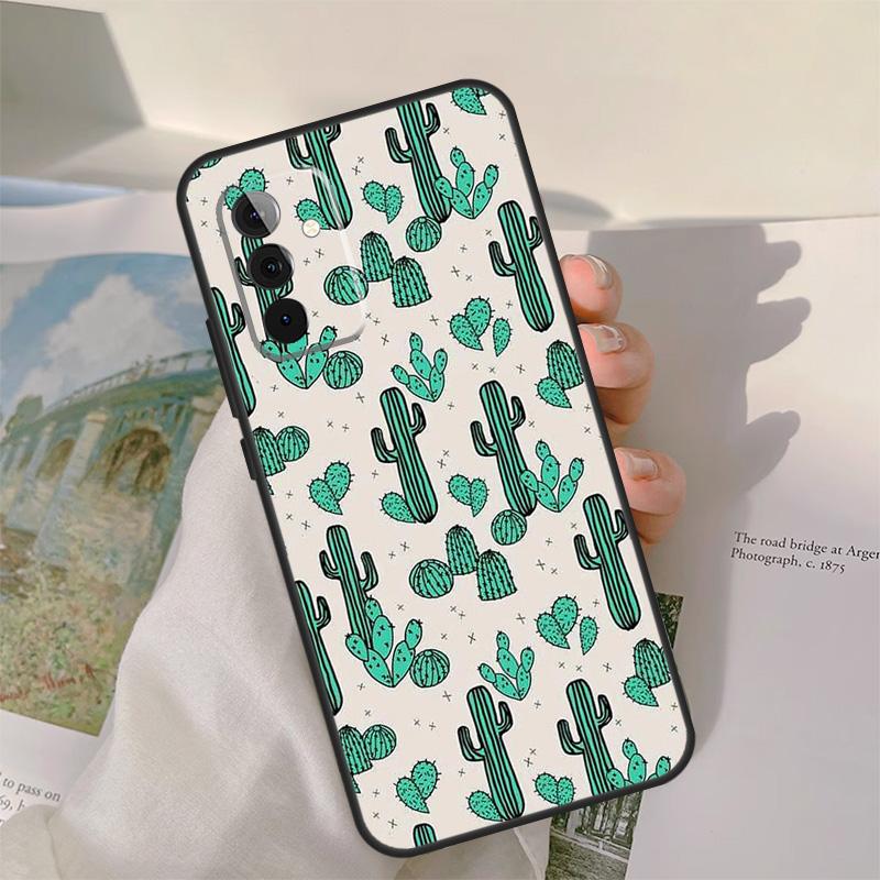 Cactus Pattern Case For Samsung Galaxy A55 A35 A15 A32 A12 A22 A52 A06 A54 A34 A14 A56 A36 A26 A16 A13 A53