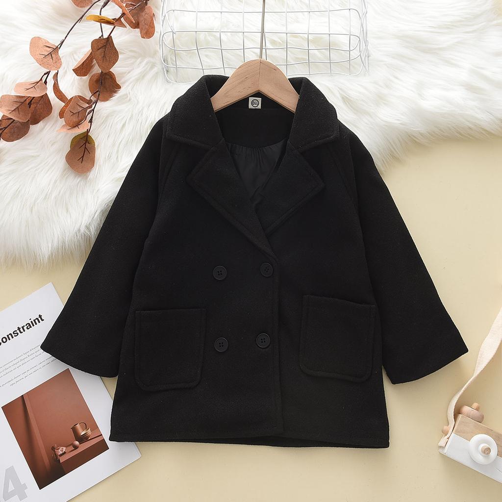 Toddler Children Clothing Spring Autumn Boys Woolen Coat Kids Medium and Long Jacket Infant Overcoat for 2 3 4 5 6 7 Years Old