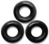 Set of 3 Black Fat Willy Cock Rings - Oxballs - Flexible Cock Rings