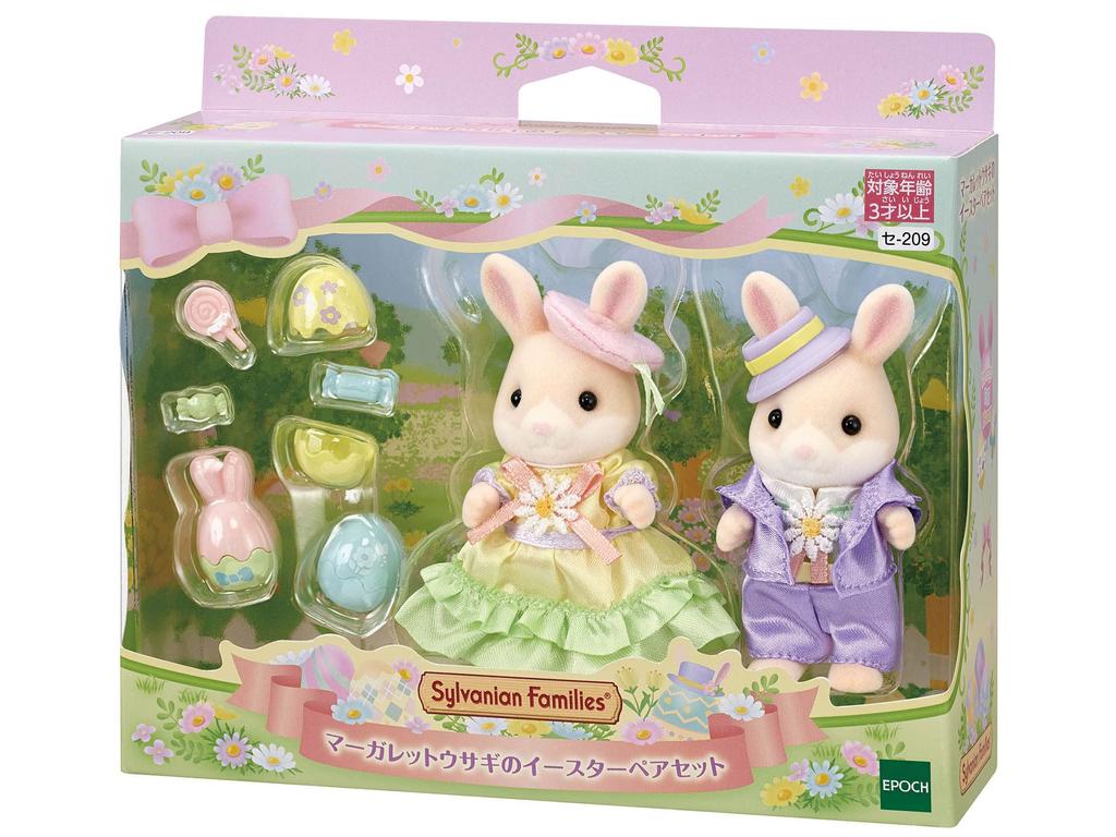 Sylvanian Families Сезонный кролик Пасхальная пара Se209 ST Mark Сертификация Для детей от 3 лет Игрушечный кукольный домик Sylvanian Families EPOCH [Набор Маргарет]