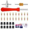 Tire Valve Core 33 Piece Tire Bug Wheel Conversion Air Valve Tire Repair Tire Valve Core Installation Tool Set, Replacement, Screwdriver, Durable,
