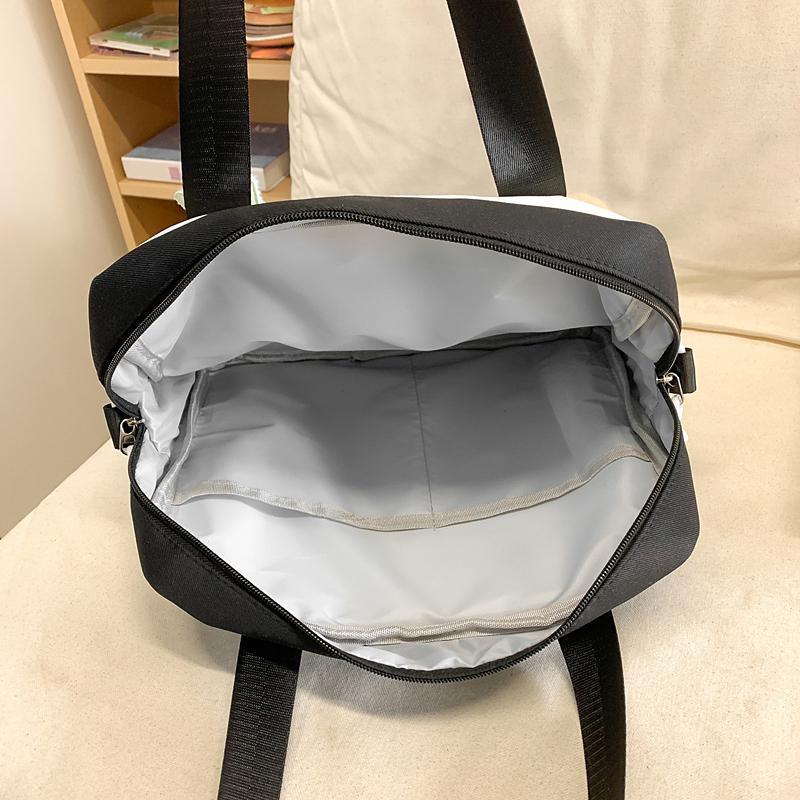 Women's Shoulder Bag Color Block College Style Student Crossbody Bag Class Book Bag