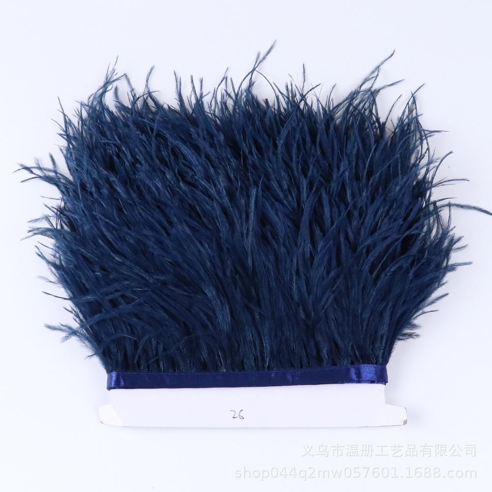 8-10 см Страусиная отделка Хаки Перьевая лента Бахрома для шитья Высокое качество Plumas Поделки Костюмы Украшение для вечеринки