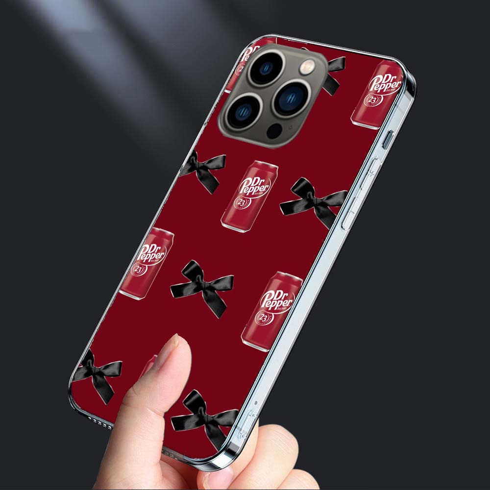 Чехол для телефона Вишневый D-Dr-P-Pepper Напиток Для Iphone 16E 15 Pro 14 Plus 17E 16 17 Pro Max Air 11 12 13 Mini Ударопрочный Capa Милый