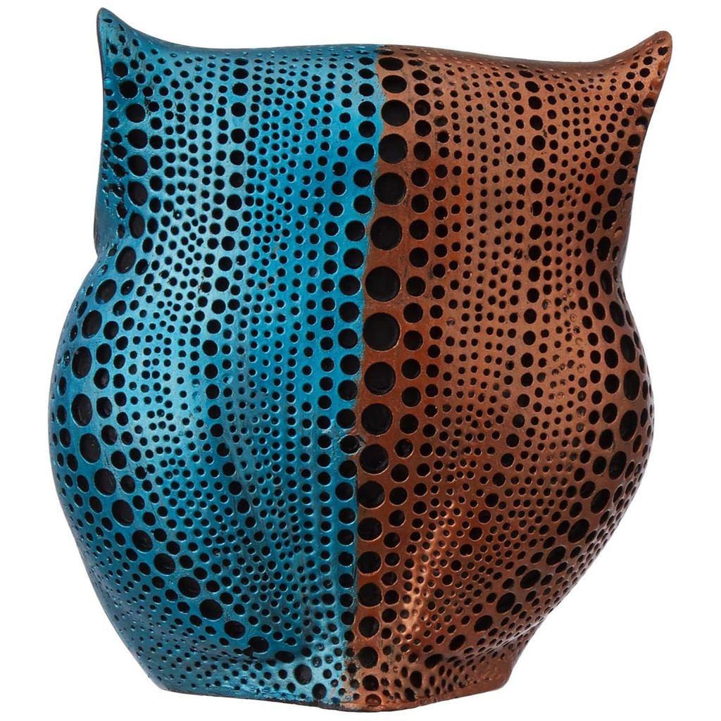 Современная стильная счастливая сова смола арт фигурка экспонат (Упаковка из 1 шт., розового и голубого цвета)