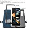 Подходит для мобильного телефона Samsung Z fold 4 кожаный чехол Z Flip5 ретро матовая splicing контрастный цвет кошелек для карт 3-го поколения