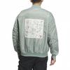 adidas Пилотская куртка без капюшона с флисовой подкладкой и светоотражающим принтом, унисекс, пыльно-зеленая, IK7679